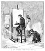 Atelier, 1884. /Nan Art Student Lighting A Fire Under The Chair Of A New Fellow Student, At A European Atelier. Engraving, English, 1884. Poster Print by Granger Collection - Item # VARGRC0370764