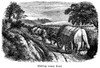 England: Early Railroad. /Nrailway Versus Road: The Liverpool And Manchester Railway In The Background. Wood Engraving, 19Th Century. Poster Print by Granger Collection - Item # VARGRC0080553