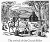 Circuit Rider. /Nthe Arrival Of A Circuit Rider At A Homestead In The West. Wood Engraving, American, 20Th Century. Poster Print by Granger Collection - Item # VARGRC0098548