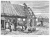 Russia: Famine, 1892. /N'The Famine In Russia: Peasants Taking Thatch From The Roofs To Feed Cattle.' Wood Engraving From An English Newspaper, 1892. Poster Print by Granger Collection - Item # VARGRC0004805