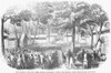 Camp Meeting, 1852. /N'Main Square Of The Duck Creek Methodist Episcopal Church Meeting, During Service, Near Cincinnati.' Wood Engraving, American, 1852. Poster Print by Granger Collection - Item # VARGRC0078211