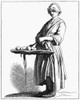 Paris: Street Vendor. /Na Woman Selling Apples On The Street In Paris, France. Engraving, 1875, After An Etching By Edm_ Bouchardon, C1740. Poster Print by Granger Collection - Item # VARGRC0354288
