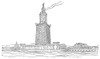Alexandria Lighthouse. /Nthe Lighthouse Pharos In Egypt, Built In The Third Century B.C. By Sostratus Of Cnidus (Reconstruction). Drawing, 19Th Century. Poster Print by Granger Collection - Item # VARGRC0064877