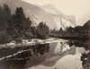 Yosemite: North Dome. /Nreflection Of Trees And Mountains In A Stream With North Dome In The Background, Yosemite National Park, California. Photograph By Carleton E. Watkins, C1865. Poster Print by Granger Collection - Item # VARGRC0129753
