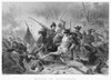 Civil War: Gettysburg, 1863. /Nunion Troops At The Battle Of Gettysburg, Pennsylvania, July 1863. Line Engraving, 19Th Century. Poster Print by Granger Collection - Item # VARGRC0122659
