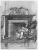Howard Pyle: Fireplace. /N'Old Tiled Fire Place, Winthrop House.' Wood Engraving, American, After Howard Pyle, 1879. Poster Print by Granger Collection - Item # VARGRC0096846