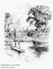 Oxford: Christchurch, 1890. /N'Christchurch Meadows From The River.' Drawing, C1890. Poster Print by Granger Collection - Item # VARGRC0077851