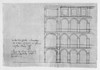 El Escorial: Arched Facade. /Nan Arched Facade Of El Escorial Palace And Monastery In Spain. Drawing By Architect Juan De Herrera, C1570. Poster Print by Granger Collection - Item # VARGRC0132775
