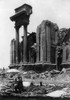 San Francisco Earthquake. /Na Painter Amid The Rubble Painting The Ruins Of Large Buildings, Following The Earthquake Of 18 April 1906. Poster Print by Granger Collection - Item # VARGRC0119573