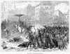 Paris Commune, 1871. /N'Encounter On The Place Pigalle.' Wood Engraving From An English Newspaper Of 1871. Poster Print by Granger Collection - Item # VARGRC0003219
