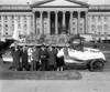 Red Cross: Banana Auction. /Na Group Of People From The American Red Cross Posing In Front Of A Truck Where They Are Auctioning Off Bananas, Washington, D.C. Photograph, 14 November 1925. Poster Print by Granger Collection - Item # VARGRC0118546