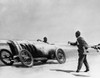 Auto Racing, 1910. /Namerican Automobile Racer Barney Oldfield Setting A Record Speed Of 131.7 Miles-Per-Hour In His Blitzen Benz, At Daytona Beach, Florida, 1910. Poster Print by Granger Collection - Item # VARGRC0115312