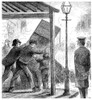 Presidential Election, 1870. /Nrioters Attacking A Polling Booth In New York City, After Election Day In November 1870. Contemporary American Wood Engraving. Poster Print by Granger Collection - Item # VARGRC0093251