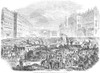 France: Revolution Of 1848. /N'Barricade On The Boulevard Montmartre.' Wood Engraving From A Contemporary English Newspaper. Poster Print by Granger Collection - Item # VARGRC0034183