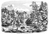 New York: Buttermilk Falls. /Nbuttermilk Falls On The Wallkill River In New York State. Wood Engraving, American, 1854. Poster Print by Granger Collection - Item # VARGRC0370852
