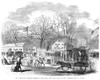 Civil War: Union Barracks. /Ntemporary Barracks Erected In A New York City Park To Accomodate Troops. Wood Engraving From An American Newspaper Of May 1861. Poster Print by Granger Collection - Item # VARGRC0057158