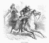 Rough Ranger, C1846. /N'Rough Rangers' Cavalry Of Texas, Fighting During The Mexican War, C1846-48. Wood Engraving, 19Th Century. Poster Print by Granger Collection - Item # VARGRC0090349