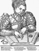 Zither Player, 16Th Century. /Ngerman Woodcut By Tobias Stimmer (1539-1584). Poster Print by Granger Collection - Item # VARGRC0042712
