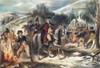 Washington: Valley Forge. /Ngeorge Washington Inspecting The Continental Army At Valley Forge During The Winter Of 1777-78. Line Engraving, 19Th Century. Poster Print by Granger Collection - Item # VARGRC0009393