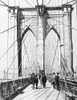 Brooklyn Bridge, 1893. /Nview Of The Manhattan Tower Of The Brooklyn Bridge, From The Pedestrian Promenade, 1893. Poster Print by Granger Collection - Item # VARGRC0035451