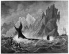 South Seas Whaling. /Nwhaling Close To Icebergs In The South Seas. Steel Engraving, Mid-19Th Century. Poster Print by Granger Collection - Item # VARGRC0101854