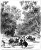 Alabama: Mobile, 1866. /Npictures Of The South: Magnolia Grove, On The Shell Road At Mobile, Alabama. Wood Engraving, 1866. Poster Print by Granger Collection - Item # VARGRC0081872