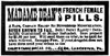 Patent Medicine, C1880. /Namerican Newspaper Advertisement For Madame Dean'S 'French Female Pills,' C1880. Poster Print by Granger Collection - Item # VARGRC0047886