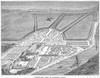 England: Hampton Court. /Nbird'S-Eye View Of Hampton Court. Wood Engraving, 19Th Century. Poster Print by Granger Collection - Item # VARGRC0001243