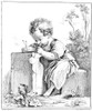 Child Blowing Soap Bubbles./Netching, 1751, After Francois Boucher. Poster Print by Granger Collection - Item # VARGRC0076683
