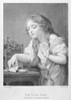 Girl And Bird. /N'The Dead Bird.' Steel Engraving, American, 19Th Century, After A Painting, C1760, By Jean Baptiste Greuze. Poster Print by Granger Collection - Item # VARGRC0093638