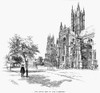 Pennell: Canterbury Cathedral, 1887. South Side Of The Canterbury Cathedral. Drawing By Joseph Pennell, 1887. Poster Print by Granger Collection - Item # VARGRC0038990