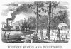 Western Settlement, C1835. /Na Settlement In The American West. Wood Engraving From An Early 19Th Century School Geography. Poster Print by Granger Collection - Item # VARGRC0078680