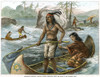 Native Americans/Fishing. /Nnative Americans Of The Pacific Northwest Catching Whitefish In The Rapids Of The Columbia River, Washington Territory. Wood Engraving, 1871. Poster Print by Granger Collection - Item # VARGRC0009308