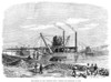 Suez Canal, 1869. /Ndredges And Elevators At Work During The Construction Of The Suez Canal, 1869. Wood Engraving From A Contemporary English Newspaper. Poster Print by Granger Collection - Item # VARGRC0004904