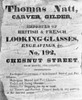 Colonial Advertisement. /Nmaker'S Label Used By Thomas Natt, Carver, Gilder, And Importer, At Philadelphia, C1760. Poster Print by Granger Collection - Item # VARGRC0090111