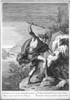Aeolus. /Naeolus, Ruler Of The Winds In Greek Mythology, Transforming Alcyone And Ceyx Into Halcyons. Copper Engraving, 1731, By Bernard Picart. Poster Print by Granger Collection - Item # VARGRC0003399