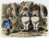 Carroll: Looking Glass. /Nalice Meets Tweedledum And Tweedledee. Wood Engraving After Sir John Tenniel For The First Edition Of Lewis Carroll'S 'Through The Looking Glass,' 1872. Poster Print by Granger Collection - Item # VARGRC0027138