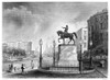George Washington /N(1732-1799). First President Of The United States. Statue Of Washington At Union Square, New York City. Steel Engraving, 19Th Century. Poster Print by Granger Collection - Item # VARGRC0089578