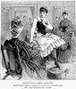 Drinking, 1889. /N'High-Toned Dames Tippling. Respectable Women Dispelling Ennui In A Fashionable New York Dressmaking Parlor.' Wood Engraving From The 'Police Gazette,' 1889. Poster Print by Granger Collection - Item # VARGRC0076840