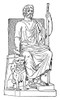 Hades/Pluto. /Nthe Greek/Roman God Of The Underworld Wih His Dog Cerberus. Line Engraving, 19Th Century. Poster Print by Granger Collection - Item # VARGRC0042837
