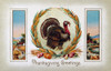 Thanksgiving Card, 1910. /Namerican Thanksgiving Day Greeting Card, 1910, Featuring A Turkey And A Country Harvest Scene. Poster Print by Granger Collection - Item # VARGRC0038811