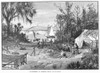 Florida: Shad Fishing. /Nshad Fishing In Florida. Line Engraving, 19Th Century. Poster Print by Granger Collection - Item # VARGRC0093696