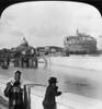 Rome: Tiber River, 1908. /Nthe Tiber River, Castle St. Angelo And St. Peter'S Basilica In Rome, Italy. Stereograph, 1908. Poster Print by Granger Collection - Item # VARGRC0326773