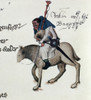 Chaucer: Canterbury Tales. /Nthe Miller. Detail From A Acsimile Of The Ellesmere Manuscript Of Geoffrey Chaucer'S 'Canterbury Tales,' C1410. Poster Print by Granger Collection - Item # VARGRC0107113