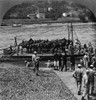 World War I: Cavalry. /Nbritish Royal Engineers Transporting Cavalry Horses Across A River In France. Stereograph, C1916. Poster Print by Granger Collection - Item # VARGRC0325478