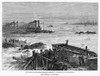 Flood: Mississippi River. /Nmending A Levee After A Flood On The Mississippi River. Wood Engraving, 1882, After A Drawing By Charles Graham. Poster Print by Granger Collection - Item # VARGRC0093751