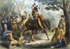 Tecumseh (1768-1813). /Nnative American Shawnee Chief. Tecumseh Saving The American Prisoners Taken During The Siege Of Fort Meigs, 5 May 1813. Steel Engraving, American, 1860. Poster Print by Granger Collection - Item # VARGRC0084634