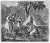 Native American Women Farming, 1835. /Neastern Native American Women Engaged In Agricultural Tasks. Wood Engraving, American, C1835. Poster Print by Granger Collection - Item # VARGRC0040919