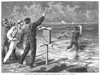 New York: Rockaway Beach. /Nlife-Saving Precautions At Rockaway Beach, Queens, New York. Wood Engraving, 1877. Poster Print by Granger Collection - Item # VARGRC0090792