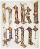 Figure Alphabet, C1390. /Nfigure Alphabet From "H" To "R" From The Sketchbook Of Goivanni Del Grassi, C1390. Poster Print by Granger Collection - Item # VARGRC0045737